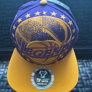 Purple and Gold Snapback Hat 24 Kobe LA Lakers Los Angeles